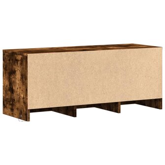 Tv-meubel met LED 97x34x40 cm bewerkt hout gerookt eikenkleur 8