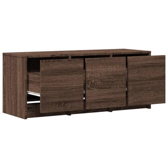 Tv-meubel met LED 97x34x40 cm bewerkt hout bruin eikenkleurig 9