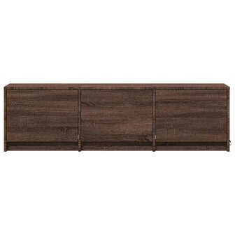 Tv-meubel met LED 140x34x40 cm bewerkt hout bruin eikenkleurig 6