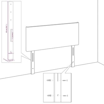 Hoofdborden 2 st 80x5x78/88 cm kunstleer wit 5