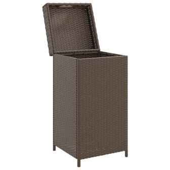 Afvalbak 40x40x80 cm poly rattan bruin 3