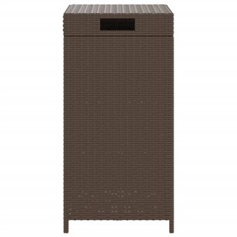 Afvalbak 40x40x80 cm poly rattan bruin 4