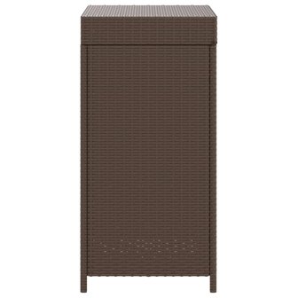 Afvalbak 40x40x80 cm poly rattan bruin 5