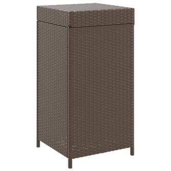 Afvalbak 40x40x80 cm poly rattan bruin 6