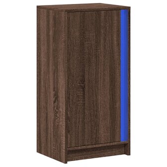 Dressoir met LED 42,5x34x85 cm bewerkt hout bruin eikenkleur 3