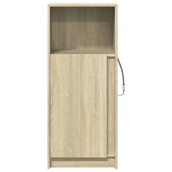 Dressoir met LED 42,5x34x100 cm bewerkt hout sonoma eikenkleur 6