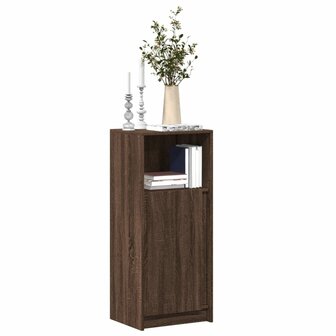 Dressoir met LED 42,5x34x100 cm bewerkt hout bruin eikenkleur 1