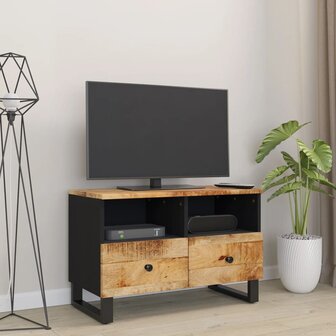 Tv-meubel 70x33x46 cm massief mangohout 3