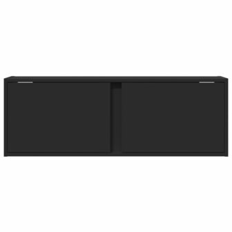 Tv-wandmeubel met LED-verlichting 100x31x35 cm zwart 6