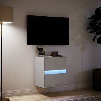 Tv-wandmeubel met LED-verlichting 41x31x45 cm wit 5