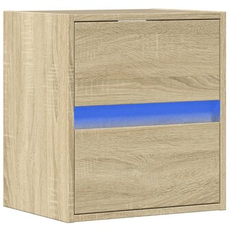 Tv-wandmeubel met LED-verlichting 41x31x45 cm sonoma eikenkleur 3