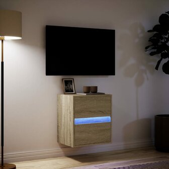 Tv-wandmeubel met LED-verlichting 41x31x45 cm sonoma eikenkleur 5