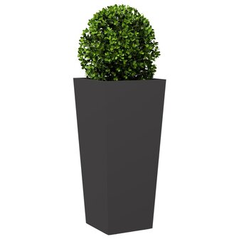 Plantenbakken 2 st 35x35x75 cm staal zwart 4