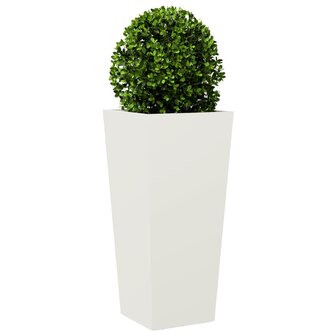 Plantenbak 35x35x75 cm staal wit 3