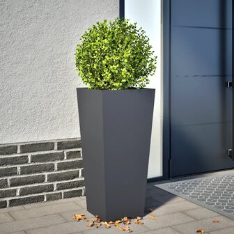 Plantenbak 35x35x75 cm staal antracietkleurig 1