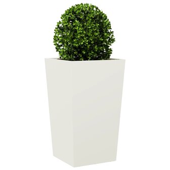 Plantenbak 45x45x75 cm staal wit 3