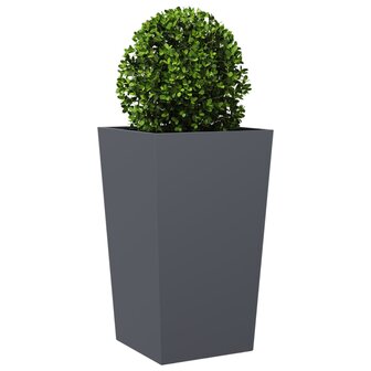 Plantenbak 45x45x75 cm staal antracietkleurig 3