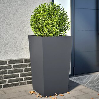 Plantenbakken 2 st 45x45x75 cm staal antracietkleurig 1