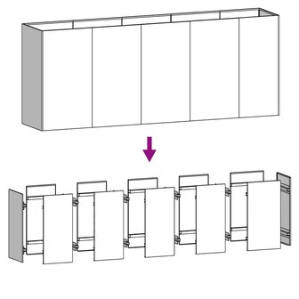 Plantenbak verhoogd 200x40x80 cm cortenstaal 6