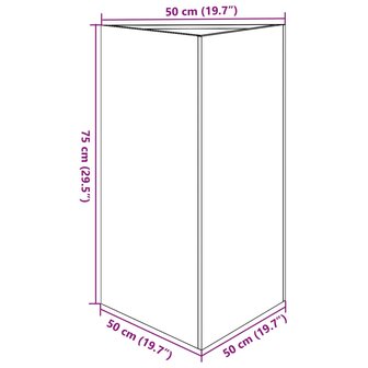 Plantenbakken 2 st driehoek 50x43x75 cm staal olijfgroen 12