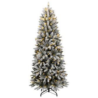 Kunstkerstboom met 150 LED&amp;apos;s en sneeuw 120 cm 2