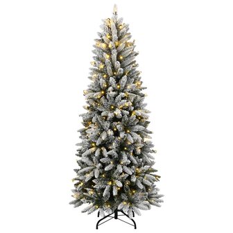 Kunstkerstboom met 300 LED&amp;apos;s en sneeuw 180 cm 2