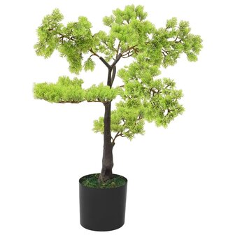 Kunstplant met pot cipres bonsai 60 cm groen 1