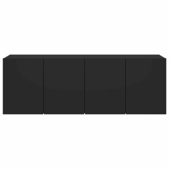 Tv-meubels 2 st wandgemonteerd 60x30x41 cm zwart 7