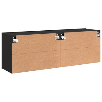 Tv-meubels 2 st wandgemonteerd 60x30x41 cm zwart 9