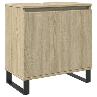 Badkamerkast 58x33x60 cm bewerkt hout sonoma eikenkleurig 2