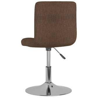 Eetkamerstoelen draaibaar 4 st stof bruin 6