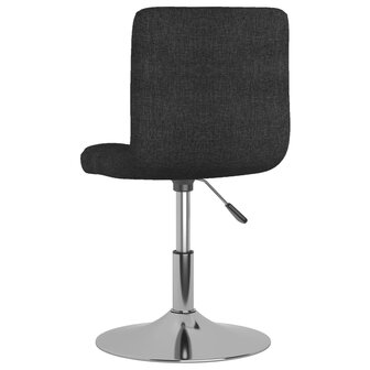 Eetkamerstoelen 4 st draaibaar stof zwart 6