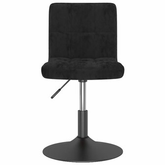 Eetkamerstoelen 6 st draaibaar fluweel zwart 3