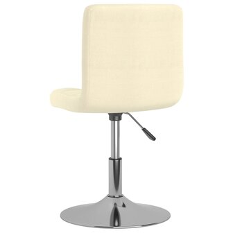 Eetkamerstoelen 2 st draaibaar stof cr&egrave;mekleurig 6