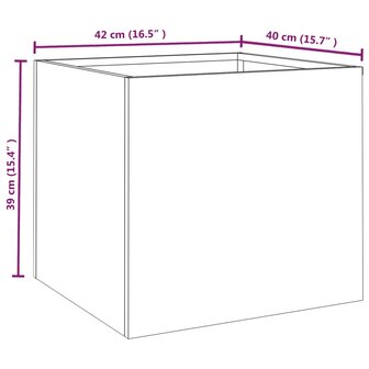 Plantenbakken 2 st 42x40x39 cm cortenstaal 11