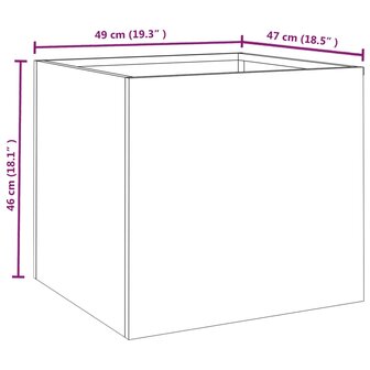 Plantenbakken 2 st 49x47x46 cm cortenstaal 11