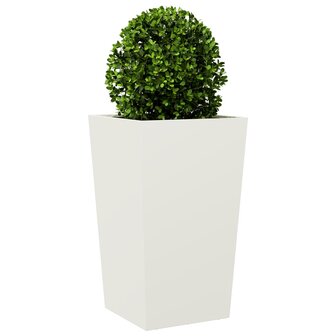 Plantenbakken 2 st 45x45x75 cm staal wit 4