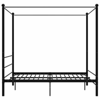 Hemelbedframe metaal zwart 160x200 cm  3