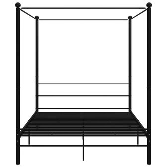 Hemelbedframe metaal zwart 160x200 cm  4