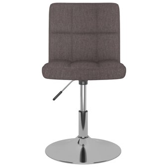 Eetkamerstoelen 4 st draaibaar stof taupe 5