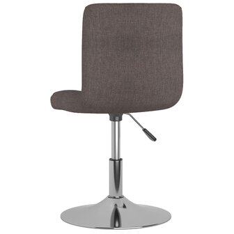 Eetkamerstoelen 4 st draaibaar stof taupe 6