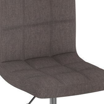 Eetkamerstoelen 4 st draaibaar stof taupe 7