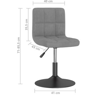 Eetkamerstoelen draaibaar 4 st fluweel lichtgrijs 8