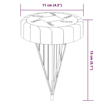 Grondlampen 12 st solar met grondpennen warmwit 7