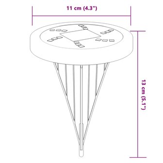 Grondlampen 4 st solar met grondpennen warmwit 6