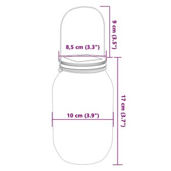 Tuinlantaarns 12 st glas warmwit 8