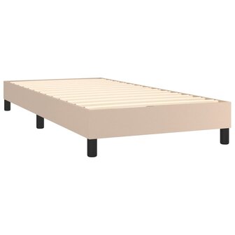 Boxspring met matras kunstleer cappuccinokleurig 90x200 cm 4