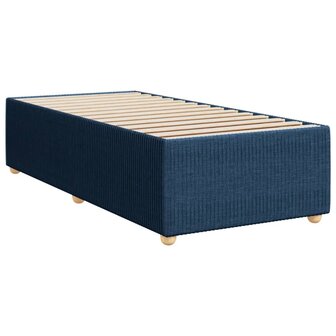 Boxspring met matras stof blauw 80x200 cm 7