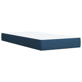 Boxspring met matras stof blauw 80x200 cm 8