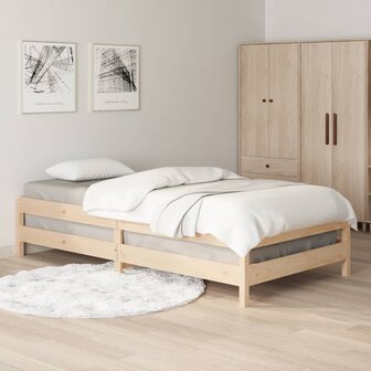 Bed stapelbaar 90x200 cm massief grenenhout 4